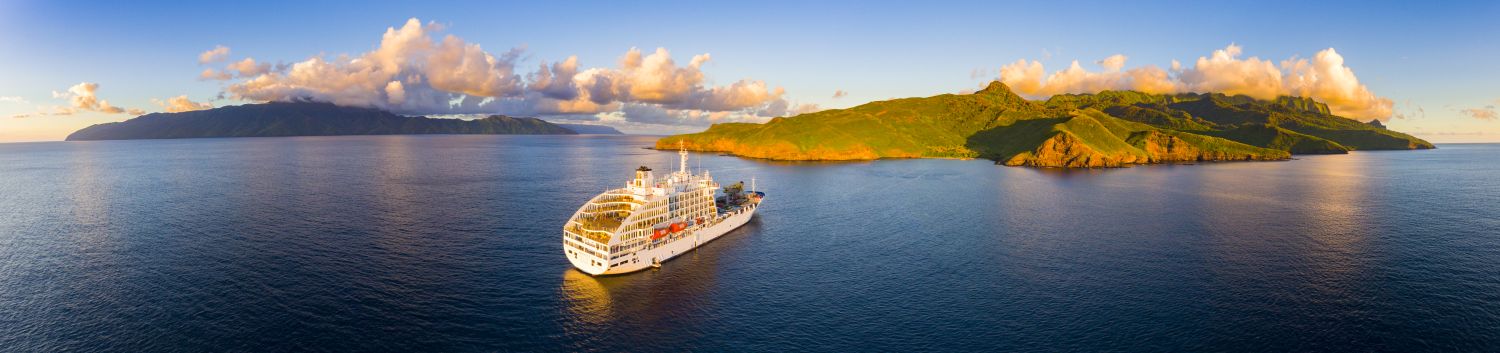 Aranui ship in the open sea