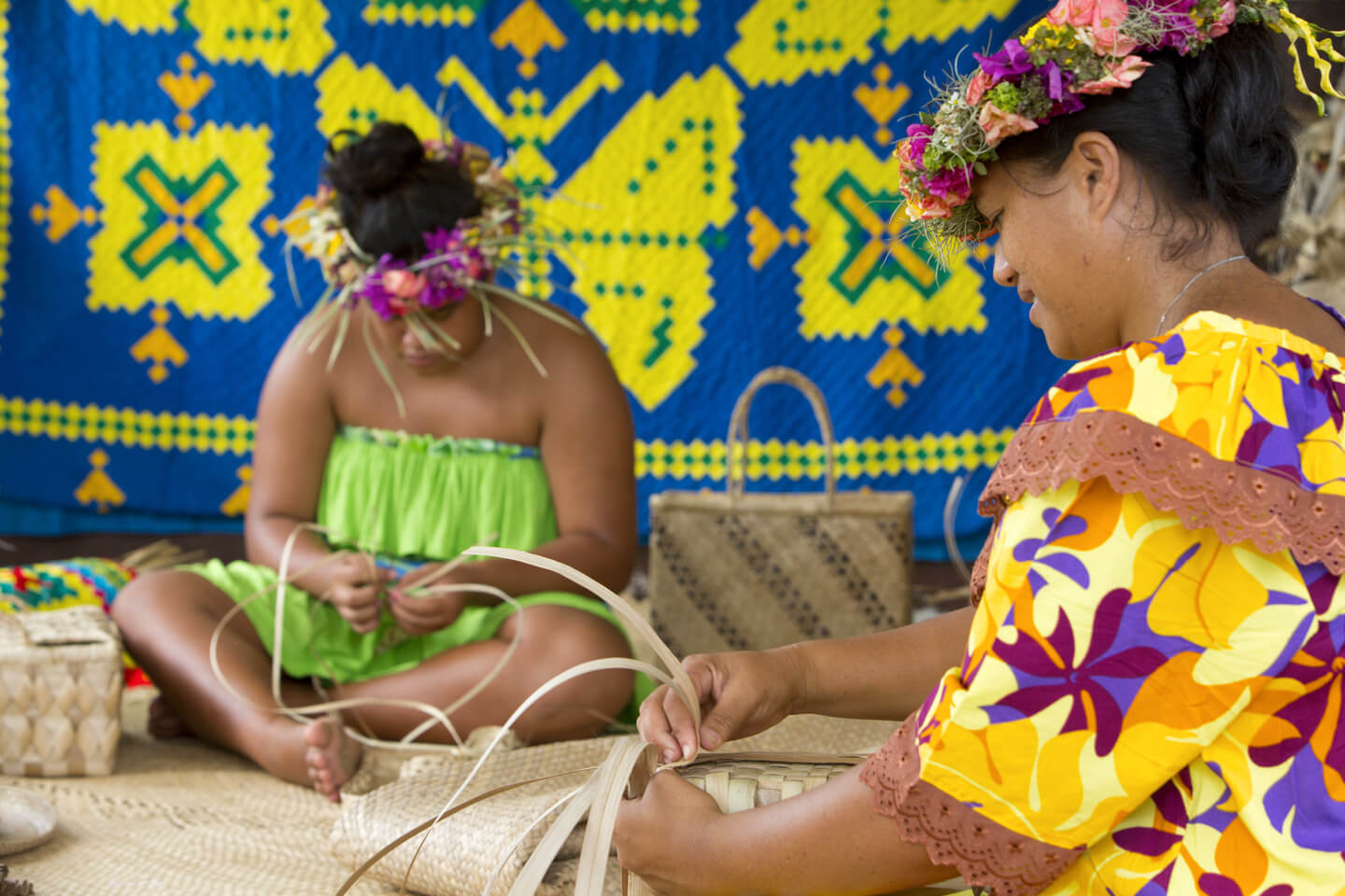 Two women in Tahiti